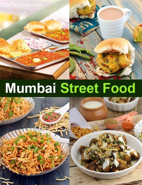 Popular Mumbai Street Food recipes, Mumbai roadside recipes Street Food Recipes, Desi Street Food, Mumbai Street, Maharashtrian Recipes, Mumbai Street Food, Puri Recipes, Bhaji Recipe, Indian Street Food Recipes, Mumbai Food