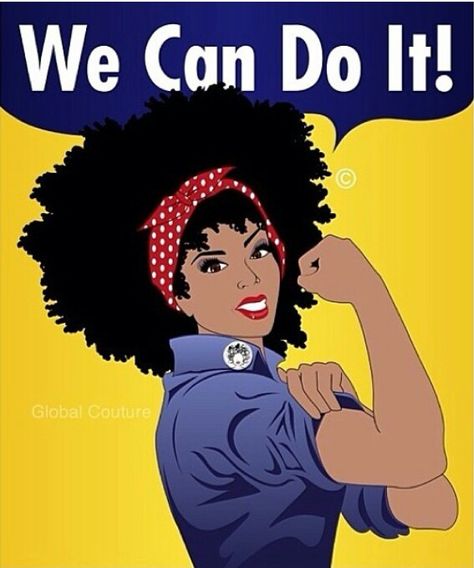 We Can Do It!! Twisted Hair, Natural Hair Art, Costume Noir, Pelo Afro, Rosie The Riveter, We Are The World, Natural Hair Inspiration, Natural Hair Journey, Afro Art