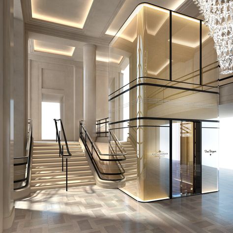 Elevator Interior, Elevator Lobby, Kentish Town, Elevator Design, Glass Elevator, Lift Design, Appartement Design, Lobby Interior, Hotel Interior Design