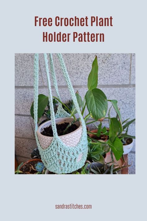 Free Crochet Pattern: DIY Plant Holder Delight! Crochet Plant Holder, Plant Holder Diy, Crochet Plant Hanger, Crochet Sun Hat, Crochet Table Runner Pattern, Handmade Plant, Crochet Plant, Crochet Basket Pattern, Crochet Table Runner