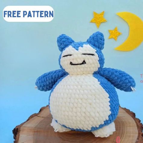 Free Crochet Snorlax Pattern Snorlax Pattern, Monster Amigurumi, Snorlax Pokemon, Pokemon Crochet Pattern, Crochet Pokemon, Pokemon Pattern, Crochet Monsters, Crochet Mignon, Confection Au Crochet