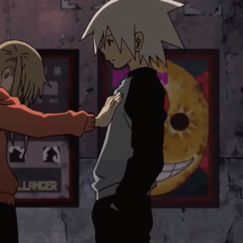 Gif Couple, Matching Gifs, Matching Gif, Gif Icons, Soul X Maka, Soul Eater Manga, Soul And Maka, Matching Anime, Icon Gif