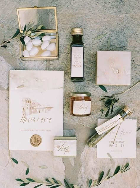 Greek Wedding Favors, How To Dress For A Wedding, Elegant Wedding Favors, Tuscan Wedding, Best Wedding Favors, Wedding Welcome Bags, Beach Wedding Decorations, Greece Wedding, Greek Wedding