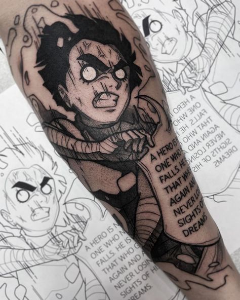 Valentino Markgraf Rock Lee 5th gate Rock Lee Tattoo, Anime Sleeve, Leg Tats, Rock Lee Naruto, Lee Naruto, Crazy Tattoos, Naruto Tattoo, Joker Tattoo, Weird Tattoos