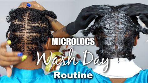 Washing Microlocs, Washing Sisterlocks, Grow Black Hair, Micro Locs, Sister Locs, Afro Style, Micro Braids, Hair Vitamins, Clarifying Shampoo