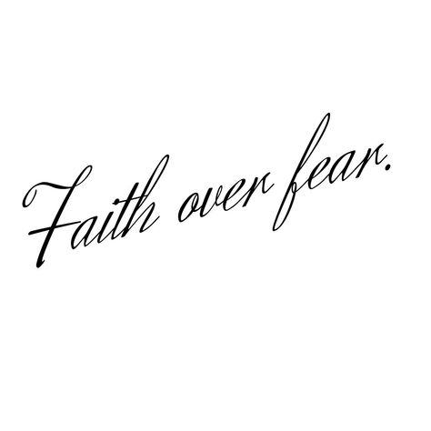 Faith Over Fear Rib Tattoo, Faith Over Fear Tattoo Stencil, Love Over Fear Tattoo, Faith Over Fear Tattoos, Faith In God Tattoo, Faith Over Fear Tattoo, Fear Tattoo, Small Girly Tattoos, Word Tattoo