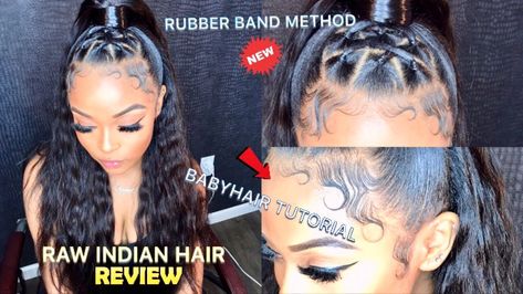 Rubber-Band Criss Cross Half Up/Down - https://blackhairinformation.com/video-gallery/up-half-downrubber-band-criss-cross-half-up-down/ Rubber Band Hairstyle, Band Hairstyles, Rubber Band Hairstyles, Raw Indian Hair, Hair Rubber, Black Ponytail Hairstyles, Hair Rubber Bands, Hair Magazine, Natural Hair Styles Easy