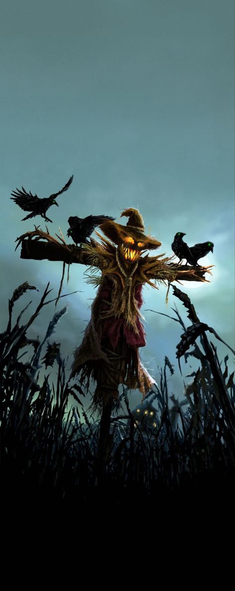 Scarecrow Wallpaper, Christmas Carol Ghost Of Christmas Past, Christmas Carol Ghosts, Wallpapers Halloween, Scary Scarecrow, Evil Skull Tattoo, Ghost Of Christmas Past, Halloween Backdrop, Pretty Phone Wallpaper