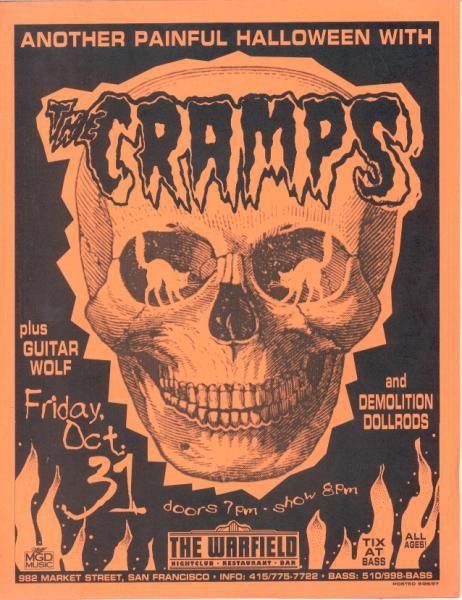 Halloween flyer Punk Posters, Punk Flyers, The Distillers, Rock And Roll History, Punk Poster, Arte Punk, Heavy Metal Art, Concert Flyer, The Cramps