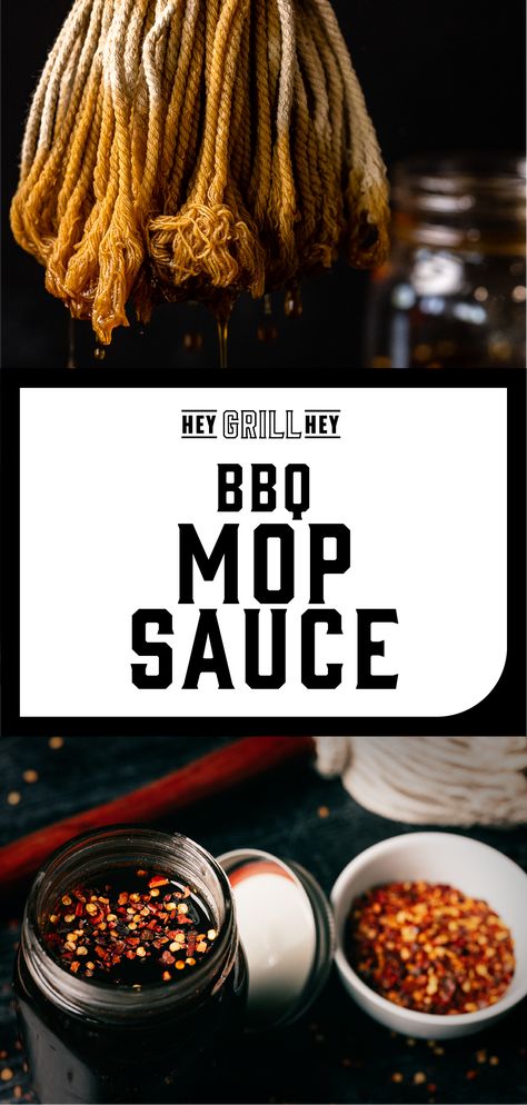 Anytime you have a big cut of meat that needs some added moisture while it cooks in the smoker, reach for this BBQ mop sauce. It’s a sweet and savory bourbon and brown sugar sauce that is perfect for pork of all kinds. Brisket Mop Sauce Recipe, Mop Sauce For Pulled Pork, Mop Sauce For Chicken, Mop Sauce For Ribs, Bbq Mop Sauce Recipes, Pork Mop Sauce, Rib Mop Sauce Recipe, Bbq Mop Sauce, Bbq List