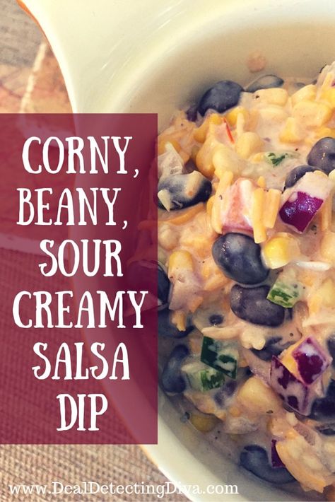 Corn Salsa Dip, Chicken Cream Of Mushroom, Sour Cream Dip Recipes, Creamy Salsa, Sour Cream Dip, Delicious Dips Recipes, Salsa Dip, Appetizers Easy Finger Food, Corn Salsa