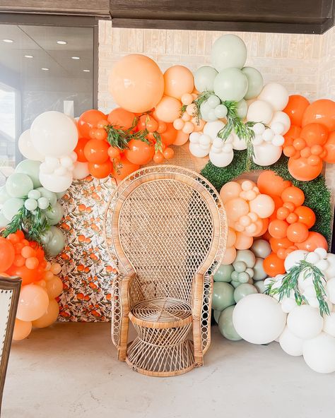 We were absolutely thrilled to be a part of a beautiful baby shower celebrating the upcoming arrival of a little cutie! The host gave us the theme and let our creativity flow. We are so grateful for clients who trust us to bring their vision to life. One of our favorite highlights was the custom canopy on our candy cart—a brand new addition that added such a sweet touch to the event! Stay tuned for more magic! #landpartyrentals #alittlecutieisontheway #alittlecutieisonthewaybabyshower #ba... A Little Cutie Baby Shower Backdrop, Baby Shower Little Cutie, Cutie On The Way Baby Shower Theme, Two Little Cuties Baby Shower Theme, A Cutie Is On The Way Baby Shower Ideas, Baby Shower Cutie Theme, Cuties Baby Shower Theme, Orange Theme Baby Shower Ideas, A Little Cutie Is On The Way