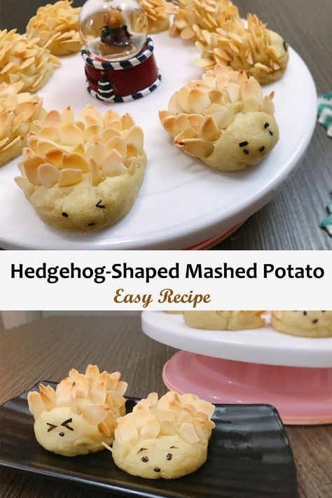 Mashed potatoes are a favorite food for many people, which have few tips for making its smooth. The Hedgehog-Shaped Mashed Potatoes snacks are not only suitable for sharing at parties, the cute appearance is attractive to post on social media. #homemadefoodrecipe #recipeeasy #teabreakcuisine #ASMR #partyfood #foodanddrink #fingerfood #mashedpotatoes #mashedpotatoesrecipe #cartoonmashedpotatoessnacks #duchesspotatoes #mashedpotatoeswithsausage #christmasrecipeideas Potatoes Snacks, Duchess Potatoes, Potatoes Easy, Cocktail Sausages, Easy Mashed Potatoes, Potato Snacks, Leftover Mashed Potatoes, Sesame Seed, Mashed Potato