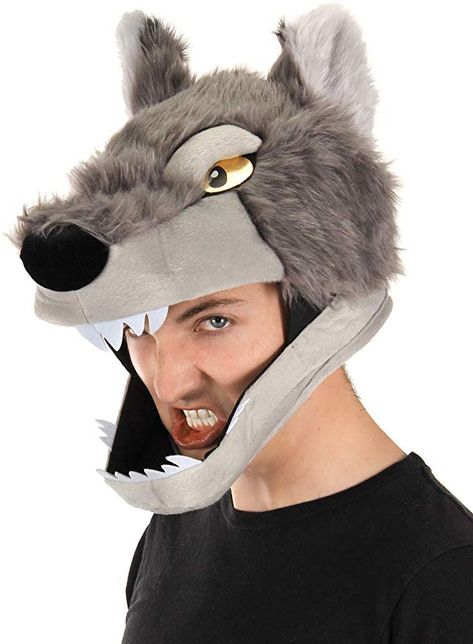 Amazon.com: elope Wolf Costume Jawesome Hat for Adults and Kids: Clothing Dalek Costume, Wolf Helmet, Wolf Hat, Wolf Costume, Wolf Mask, Wolf Ears, Santa Costume, Faux Fur Hat, Animal Costumes