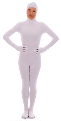 Covered Face, Spandex Suit, Colored Tights Outfit, Mermaid Skin, Full Body Costumes, Zentai Suit, Colored Tights, White Suit, Full Body Suit