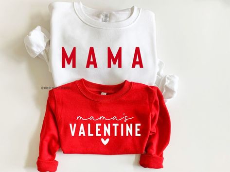 Mommy And Me Valentines, Valentines Shirts, Kids Valentines Day, Valentines Sweatshirt, Valentine Photo Shoot, Valentines Outfit, Matching Family Shirts, Kids Valentines, Valentine T Shirts