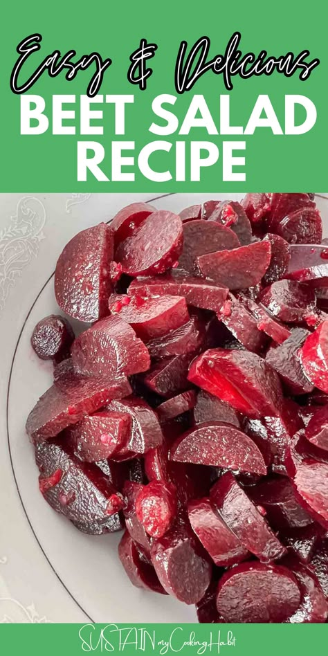 Whether you're trying to eat more plant-based meals or simply looking for a refreshing dish to add to your repertoire, this beet salad recipe will become a new favorite. Cooked Beets Recipe, Red Beets Salad, Beet Salad Recipe, Cooking Beets, Crockpot Stuffed Peppers, Beet Salad Recipes, Simple Vinaigrette, Fresh Beets, Beetroot Salad