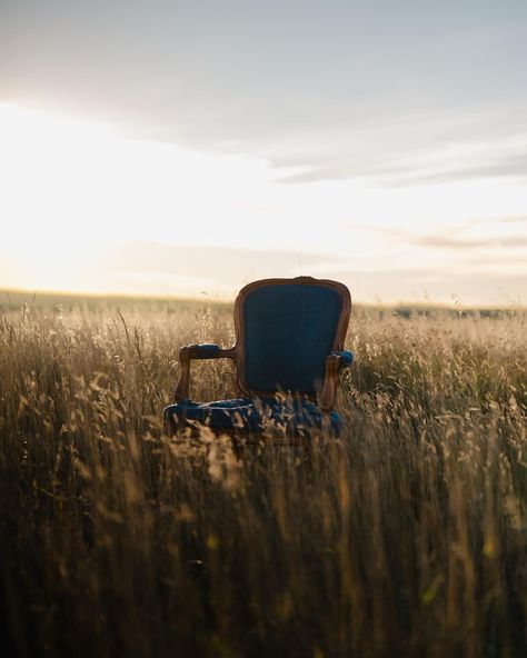 vintage chair in field photoshoot Chair In Field Photography, In Field Photography, Field Photoshoot, Field Photography, Vintage Chair, Fields Photography, Senior Session, Vintage Chairs, Photo Poses