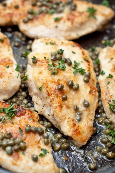 Panini Recipes Chicken, Chicken Piccata, Baked Chicken Breast, Garlic Chicken, Poultry Recipes, Yum Yum Chicken, Chicken Dinner Recipes, Easy Chicken Recipes, Healthy Chicken Recipes