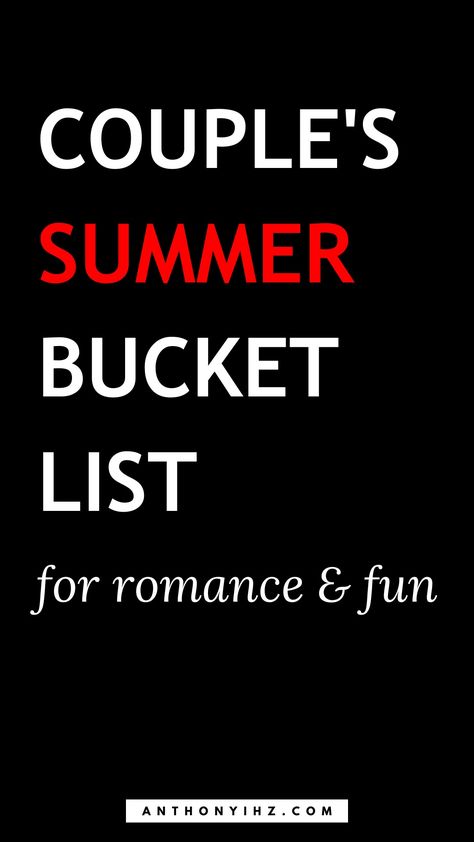 Are you looking for tips on what to include on your summer bucket list? Looking for the most fun activities for couples to enjoy together this summer? Check out these 45 cheap ideas for your summer bucket list for couples. These Summer date night ideas for couples also include the best ways to have fun as a couple this summer. This is the ultimate summer bucket list for couples to deeply connect! Bucket List With Boyfriend, Summer Bucket List For Couples, Bucket List Ideas Summer, Summer Date Night Ideas, Fun Activities For Couples, Activities For Couples, Ultimate Summer Bucket List, Fun Couple Activities, Best Bucket List