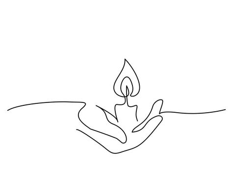 Candle Sketch, Candle Silhouette, Minimalistic Tattoo Ideas, Candle Logo Design, Minimal Candles, Minimalistic Tattoo, Candle Drawing, Candle Logo, Candle Tattoo