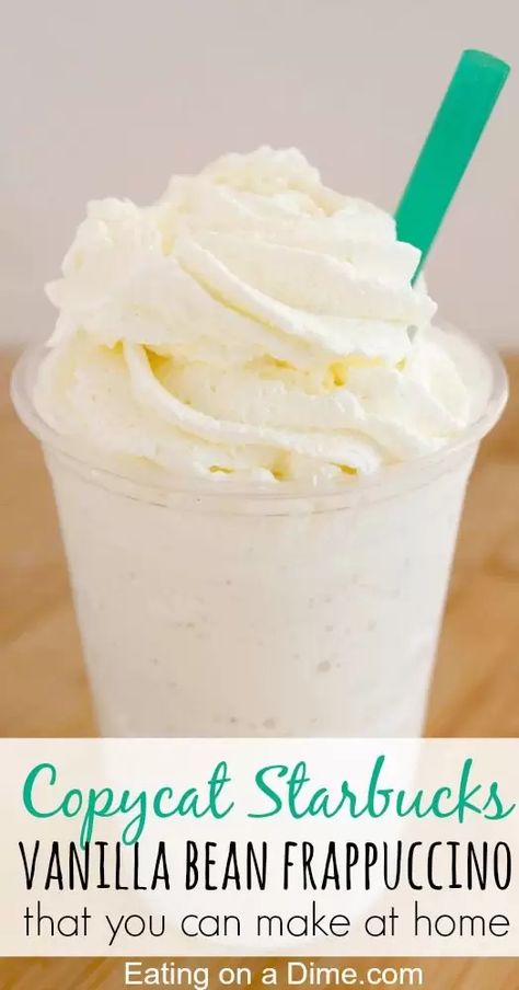 Vanilla Bean Cream Frappachino, Homemade Vanilla Bean Frappachino, How To Make Vanilla Bean Frappachino, Vanilla Bean Frappachino Starbucks, Frappachino Starbucks, Vanilla Bean Frappachino Recipe, Vanilla Bean Frappachino, Frappachino Recipe, Vanilla Bean Frap