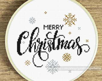 Cross Stitch Merry Christmas, Stitch Christmas Ornament, Snowflake Cross Stitch, Cross Stitch Modern, Xmas Cross Stitch, Cross Stitch Christmas, Small Cross Stitch, Cross Stitch Heart, Mini Cross Stitch