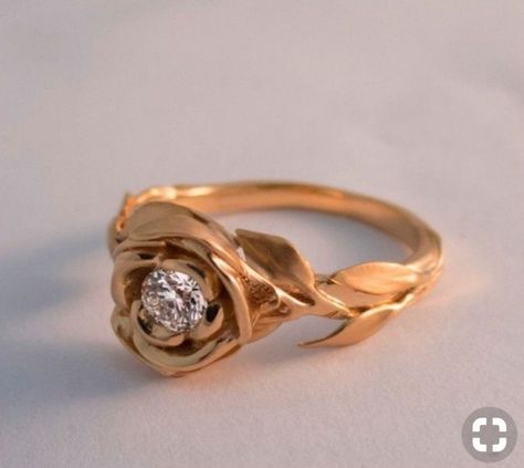 Flower Engagement Ring, Ring Flower, Gold Ring Designs, Antique Engagement, Rose Engagement Ring, Leaf Ring, Rose Gold Engagement, Antique Engagement Rings, 14k White Gold Ring