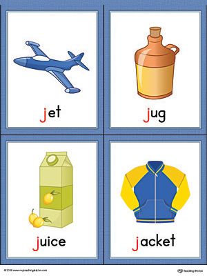 Letter J Words and Pictures Printable Cards: Jet, Jug, Juice, Jacket (Color) Worksheet.The Letter J Words and Pictures Printable Cards can be used for flashcards, various games, and help your student associate unfamiliar words with a picture. Colorful picture cards for the words: jet, jug, juice, and jacket. Letter J Flashcards, Letter J Pictures, Alphabet Word Wall Cards, Preschool Alphabet Printables, Alphabet Word Wall, Jolly Phonics Activities, Color Worksheet, J Letter, J Words