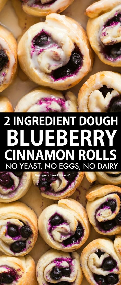 Pillsbury Biscuit Recipes, Blueberry Buckle Recipe, Blueberry Cinnamon Rolls, 2 Ingredient Dough, Fancy Kitchen, Gluten Free Cinnamon Rolls, Healthy Blueberry Muffins, Best Blueberry Muffins, Blueberry Desserts