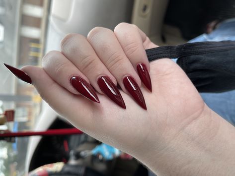 Pointy Nails, Blood Red, Nail Inspo, Nails, Red, Beauty