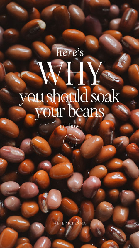 Everything you need to know about why you may benefit from soaking your beans, how to soak them, & other important things to consider. Soaking Beans Overnight, How Long To Soak Beans, Bean Benefits, Soaking Beans, Soak Beans, Beans Benefits, Small Red Beans, Bean Dishes, Pinto Bean Recipes