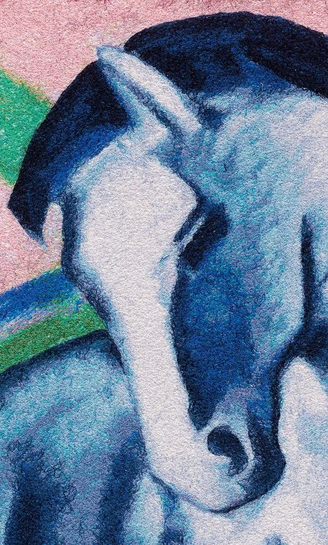 Franz Marc Paintings, Blue Horse Painting, Sketchbook Challenge, Color Lessons, Franz Marc, Abstract Horse, Classic Artwork, Blue Horse, Horse Drawing