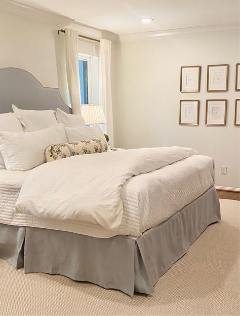 Katherine Headboard curated on LTK King Guest Bedroom Ideas, Grandmillenial Nightstand, Grandmillenial Style Bedding, Traditional Home Bedroom, Grandmillennial Bedroom Master, Timeless Traditional Bedroom, Grand Millenial Bedrooms, Nancy Meters Apartment, Southern Master Bedrooms Decor