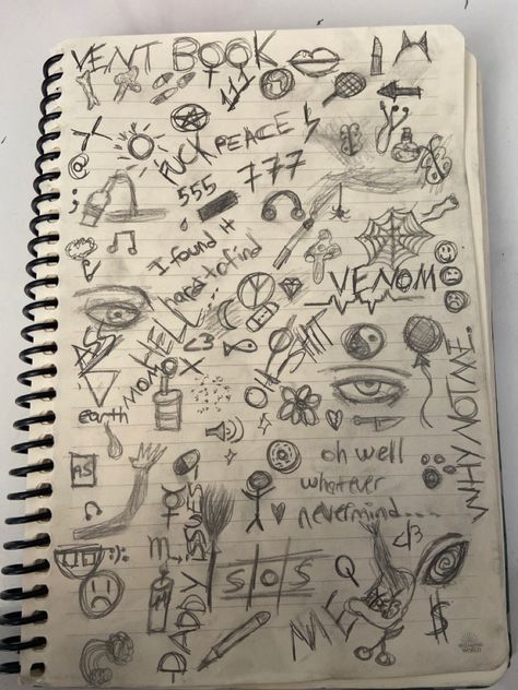 Vent Book, How To Draw Eyes, Notebook Sketches, Notebook Doodles, Notebook Drawing, Arte Grunge, Draw Eyes, Indie Drawings, Trash Art