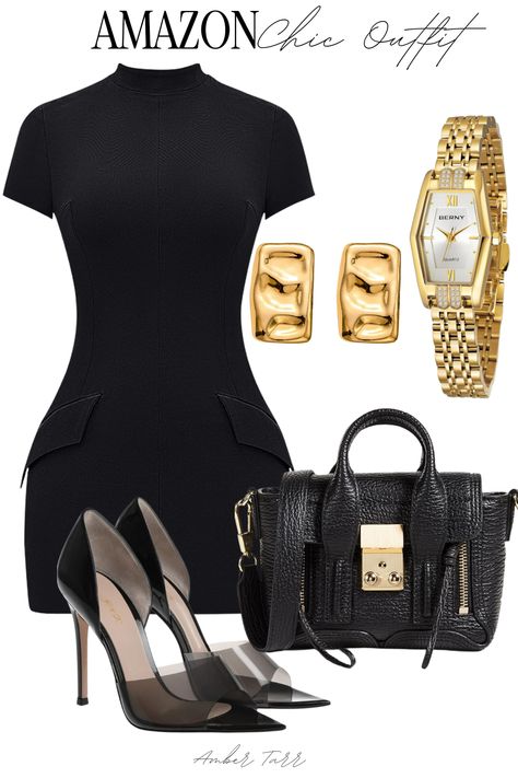 Classy Outfits Polyvore, Classy Night Outfit, Look Chic Elegante, Chic Date Night Outfit, Outfit For Date, Amazon Outfits, Chic Outfits Classy, Chic Dress Classy, Classy Fits