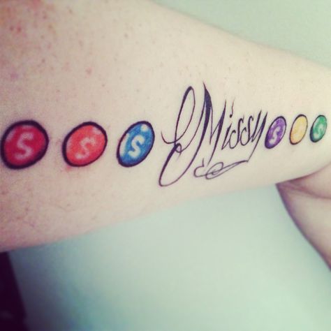 Skittles tattoo for myself as I'm known as missy skittles Skittle Tattoo, Skittles Tattoo, Tattoo On Chest, Tattoo Pictures, Star Tattoos, Chest Tattoo, Pictures Images, Tattoo On, Picture Tattoos