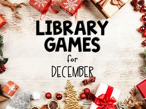 Winter Library Activities, Library Scavenger Hunt Elementary, Christmas Library Activities, Book Trivia, Passive Programming Library, Holiday Reading List, Christmas Library, School Library Lessons, Library Christmas