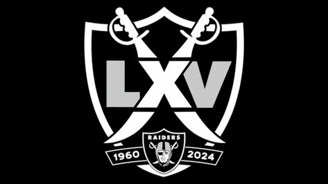 The Las Vegas Raiders will play their 65th NFL Season with a logo that features the outline & swords from the Raiders’ shield shaped logo, the latter of which protrude through the Roman numerals “LXV”. Both the “L” & “V” are silver as a nod to Las Vegas, which the Raiders have called home for 4 years after splitting the previous 60 seasons between Oakland (1969-81, 1995-2019) & Los Angeles (1982-94) while the Raiders primary logo is on the bottom with a ribbon with the years 1960 & 2024. Anniversary Logos, Graphic Design News, Nfl Logos, Las Vegas Raiders Logo, Latest Graphic Design, Brittney Griner, Raiders Logo, Tech Magazines, The Raiders