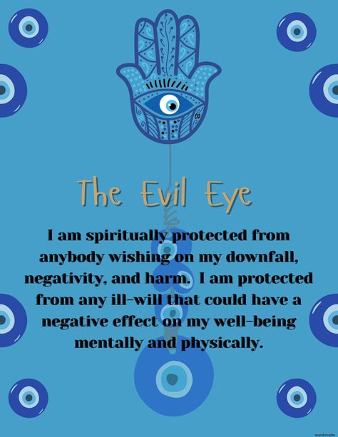 Evil Eye Origin, Evil Eye Protection Affirmations, Zodiac Facts, Spiritual Awakening, Evil Eye, Spirituality, Energy, Tattoos