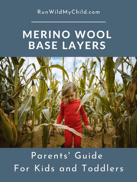 Guide to Merino Wool Base Layers for Kids - the best wool base layer brands and products for kids. Sizes, prices, products, brands, fit, durability, and more! #merinowool #merinowoolforkids #merinobaselayers #wool #woolforkids #woolbaselayers #bestwool #bestmerinowool #merinobrands #woolbrands #woolreview #runwildmychild Merino Wool Base Layer, Outdoorsy Kids, Wool Base Layer, Toddler Gear, Winter Outdoor Activities, Hiking With Kids, Kids Gear, Outdoor Activities For Kids, Knee Patches