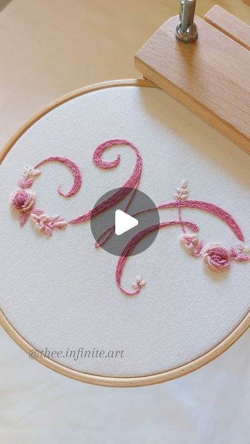 Embroidery Name Tutorial, Embroidered Names Hand Embroidery, Peace Embroidery, Infinite Art, Initial M, Embroidery Letters, Embroidered Name, Art Embroidery, Modern Embroidery