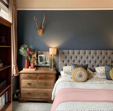 Top Tip - Painting the upper section of walls in a lighter colour will make a room feel taller! Main wall: Little Greene Juniper Ash Top wall: Earthborn Peach Baby Image: @intheloftroom . . . #littlegreenepaint #earthbornpaints #homedecor #interiordesign #thedesignhub #paintingtechniques Light Peach Blossom Little Greene, Pompeian Ash Little Greene, Juniper Ash Little Greene, Little Greene Hampstead Wallpaper, Little Greene Adventurer, Room Wall Colors, Little Greene Paint, Little Greene, Vintage Room