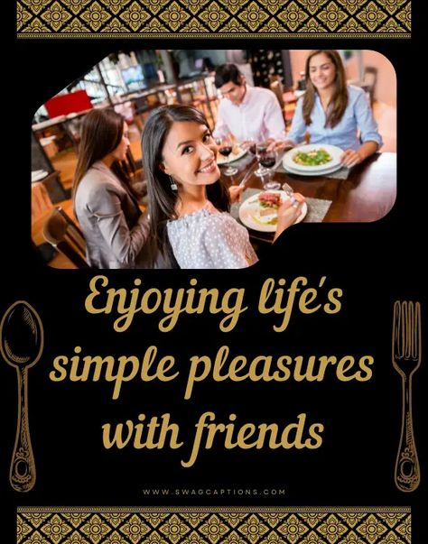 Restaurant Captions And Quotes For Instagram Dinner Captions Instagram With Friends, Dinner With Friends Quotes, Light Captions, Best Ig Captions, Fridays Restaurant, Sister Captions, Restaurant Quotes, Dinner Quotes, Family Captions