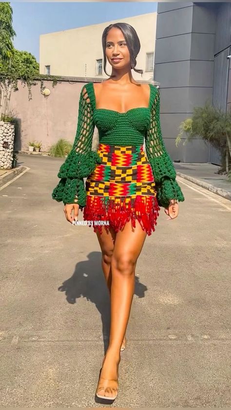 Crochet Dress Outfits, Native Outfits, Shweshwe Dresses, African Inspired Clothing, African Fashion Traditional, Crochet Clothing And Accessories, African Print Dresses, African Print Fashion Dresses, African Clothing Styles