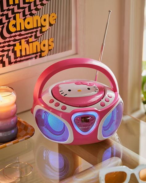 #throwback #childhood #dvdplayer #hellokitty #sanrio #instagram #pinterest Hello Kitty Radio, Shop Hello Kitty, Radio Cd Player, Music Shop, Pink Fits, Cd Player, Ac Power, Dvd Player, All Music