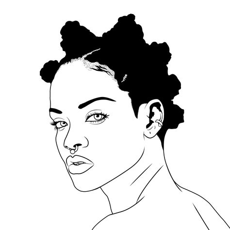 Rihanna Drawing Cartoon, Rihanna Art Drawing, Rihanna Artwork, Rihanna Sketch, Rihanna Painting, Magazine Hairstyle, Barbados Rihanna, Rihanna Drawing, Rihanna Art