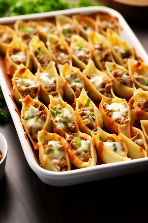 Explore the best of both worlds with our Mexican Stuffed Pasta Shells Recipe! Elevate your dinner game with this savory fusion. Dive into a world of flavor today. Try it now! Shell Pasta Recipes, Ground Beef Seasoning, Stuffed Pasta, Jumbo Pasta Shells, Shells Recipe, Spicy Tacos, Boiling Pasta, Taco Shells, Filled Pasta