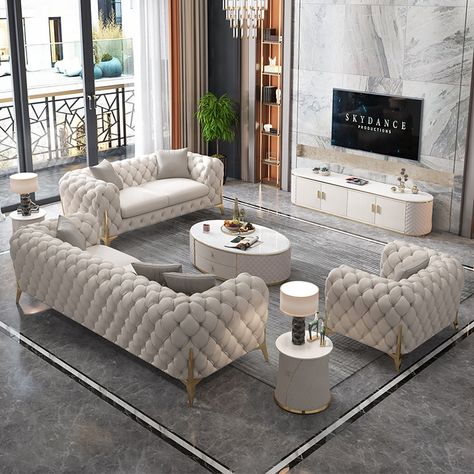 L Shape Sofa Drawing Room, Leather Sofa Set Designs, Boubou Styles, Luxury Couch, Modern Living Room Set, Luxury Sofa Living Room, Couches Living, Spacious Sofa, Bespoke Beds