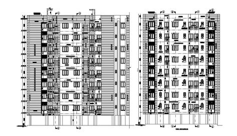 8 Storey Apartment Elevation Design Download DWG File - Cadbull 8 Storey Residential Building Design, Apartment Elevation Design, Apartment Elevation, Side Elevation, Block Of Flats, Building Model, Residential Building Design, Elevation Design, Apartment Architecture